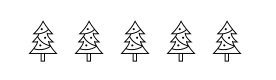 Holiday tree outline